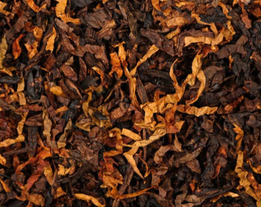 Close-up of sheet-form tobacco texture